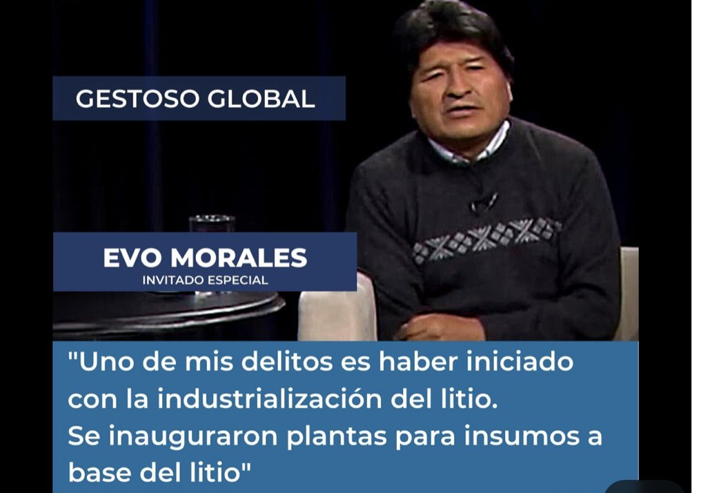 Evo Morales confesó que el motivo principal por el cual le dieron el golpe de estado en 2019 fue para apoderarse del control del litio