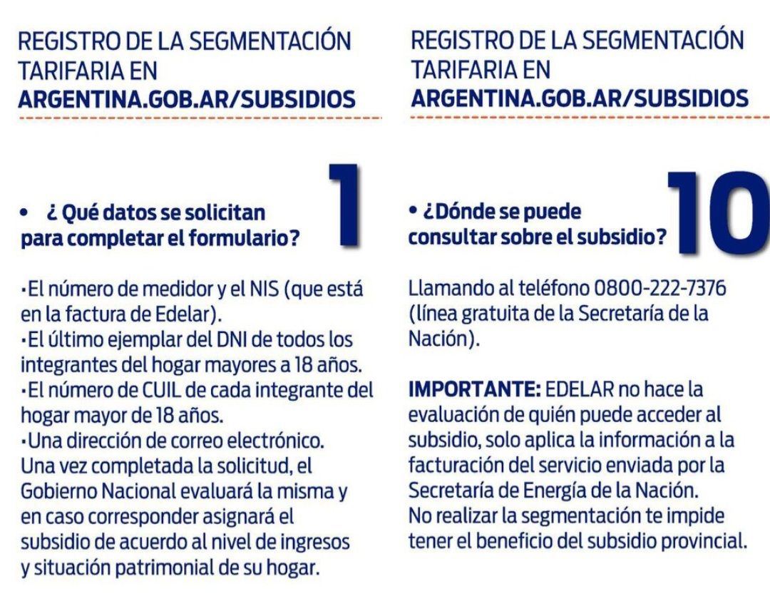 El Gobierno de la Provincia brinda información sobre el trámite para mantener el subsidio a la energía.