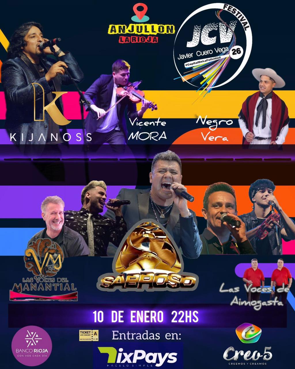 Anjullón celebra la 26° edición del festival Javier “Cuero” Vega 