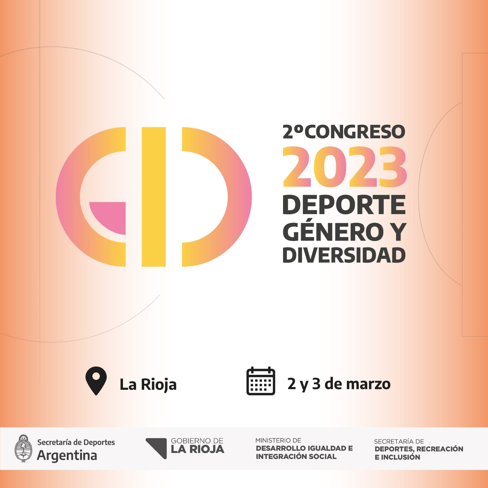 2 y 3 de Marzo. La Rioja será sede del 2° Congreso Nacional Deporte, Género y Diversidad