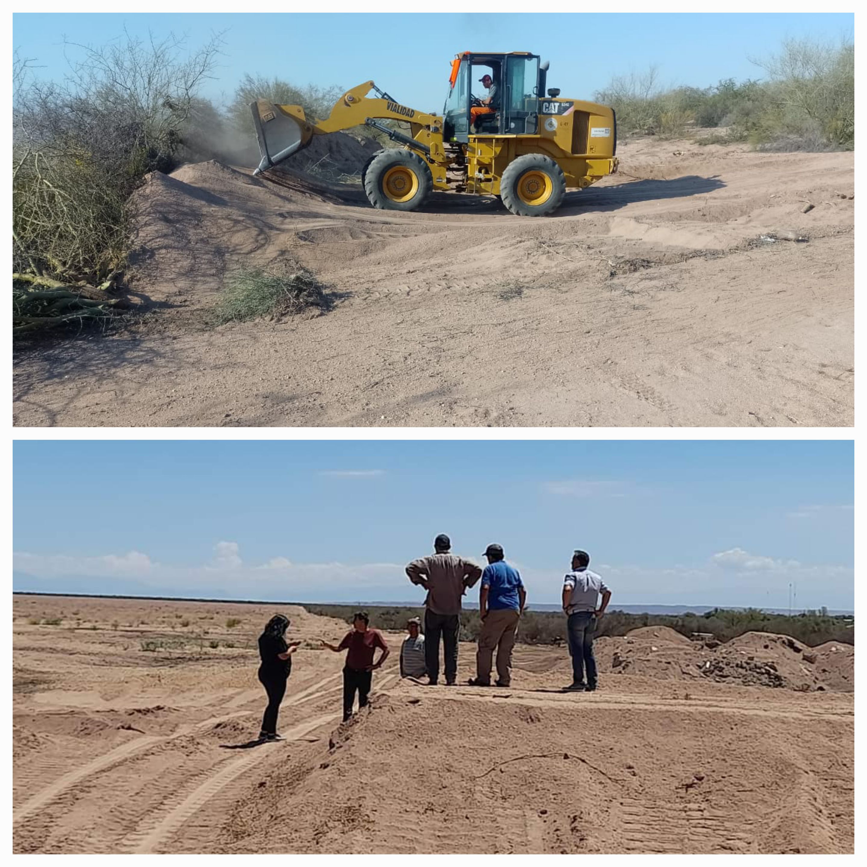 En San Blas de Los Sauces Vialidad de la provincia trabaja en defensas de contención.