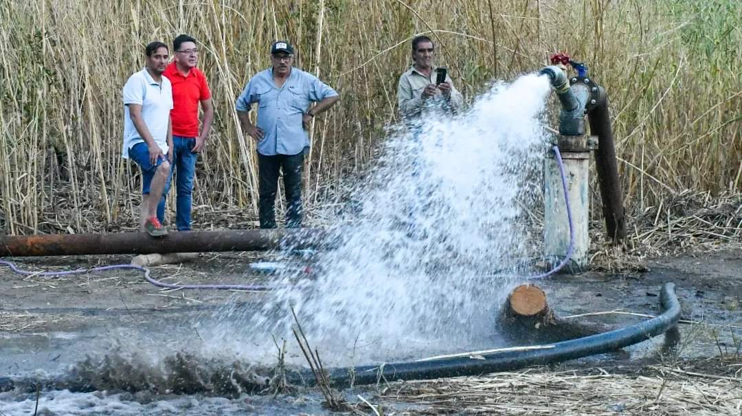 El gobierno provincial puso en funcionamiento otra perforación para aumentar caudales de agua en Los Sauces