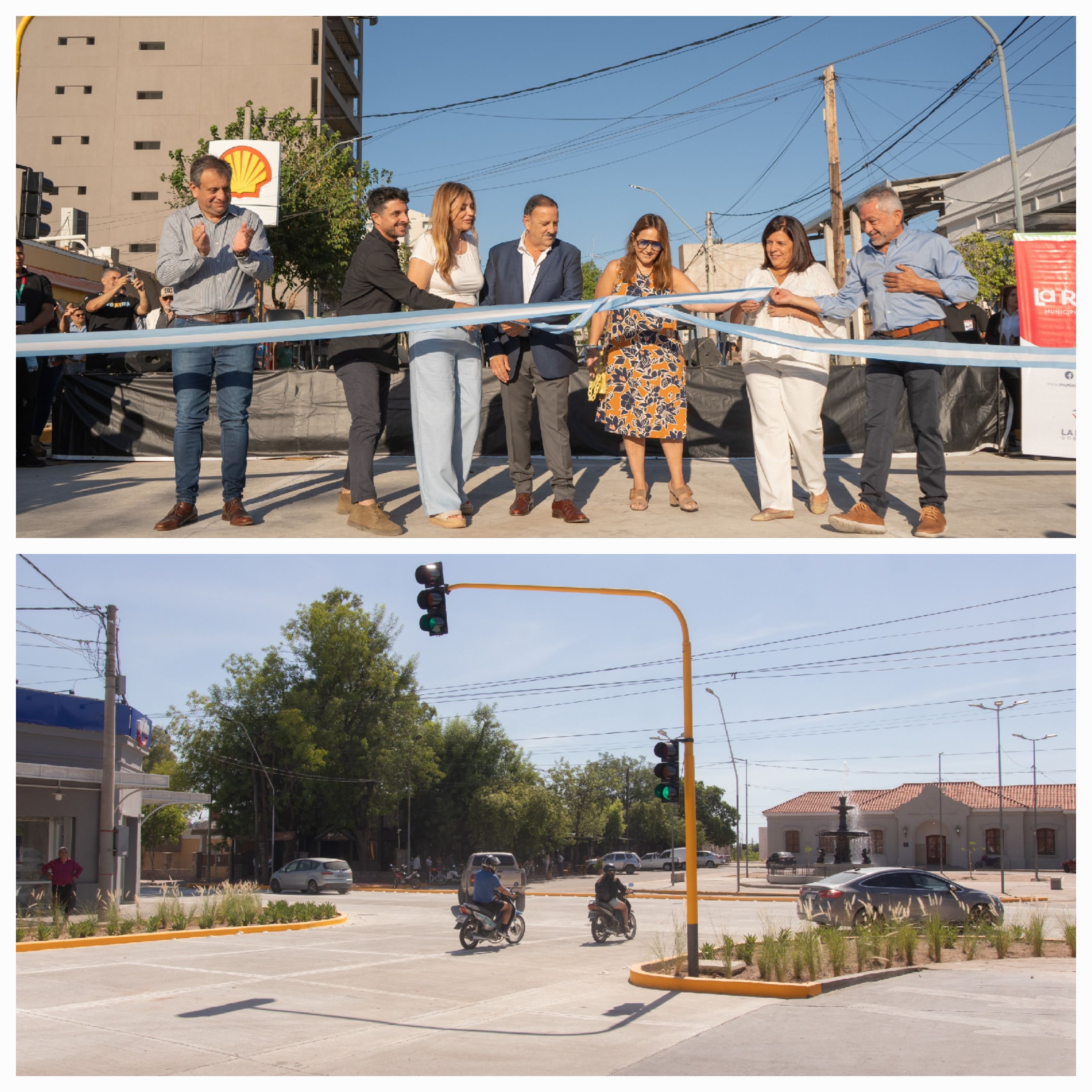 En un esfuerzo conjunto entre provincia y municipio. Fue inaugurado el corredor vial de la Av. J. Facundo Quiroga y Av. Rivadavia.