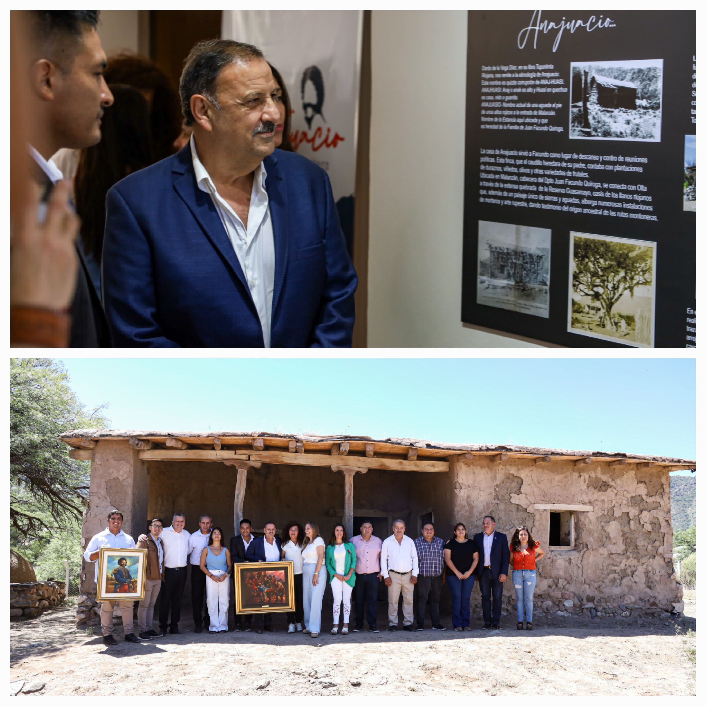 Departamento Juan Facundo Quiroga. El gobernador Ricardo Quintela inauguró el Centro de visitantes del sitio histórico Anajuacio.