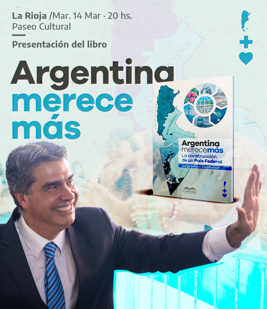Jorge Capitanich presentará su libro en el Paseo Cultural