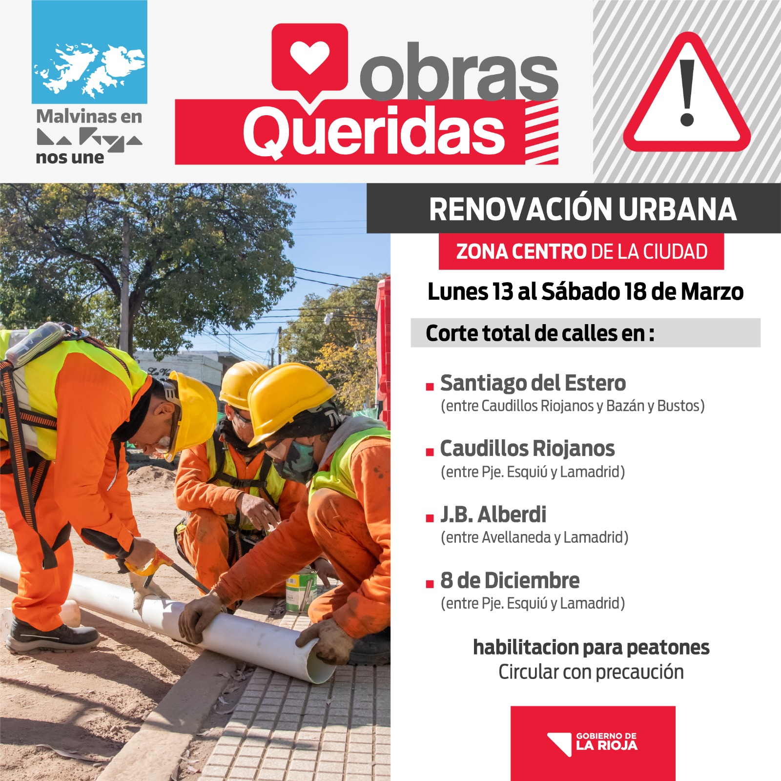 Continúan los trabajos del Plan de Renovación Urbana y Desagües Pluviales en el sector norte del centro de la Ciudad