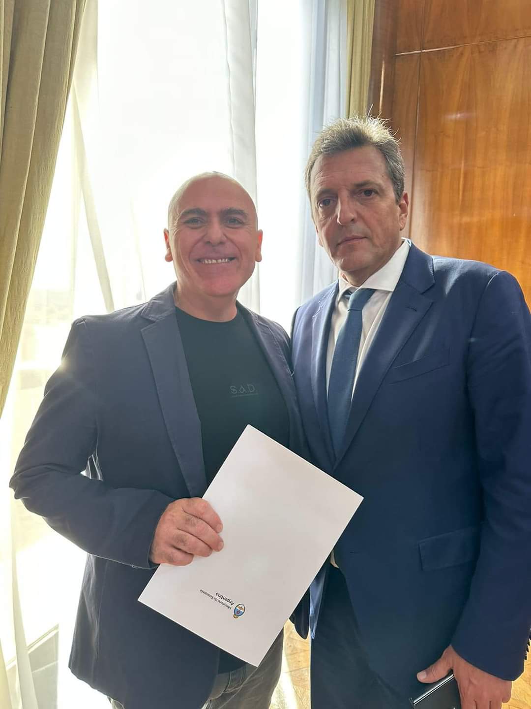 Autoridades del Banco Rioja participaron de un encuentro con Sergio Massa