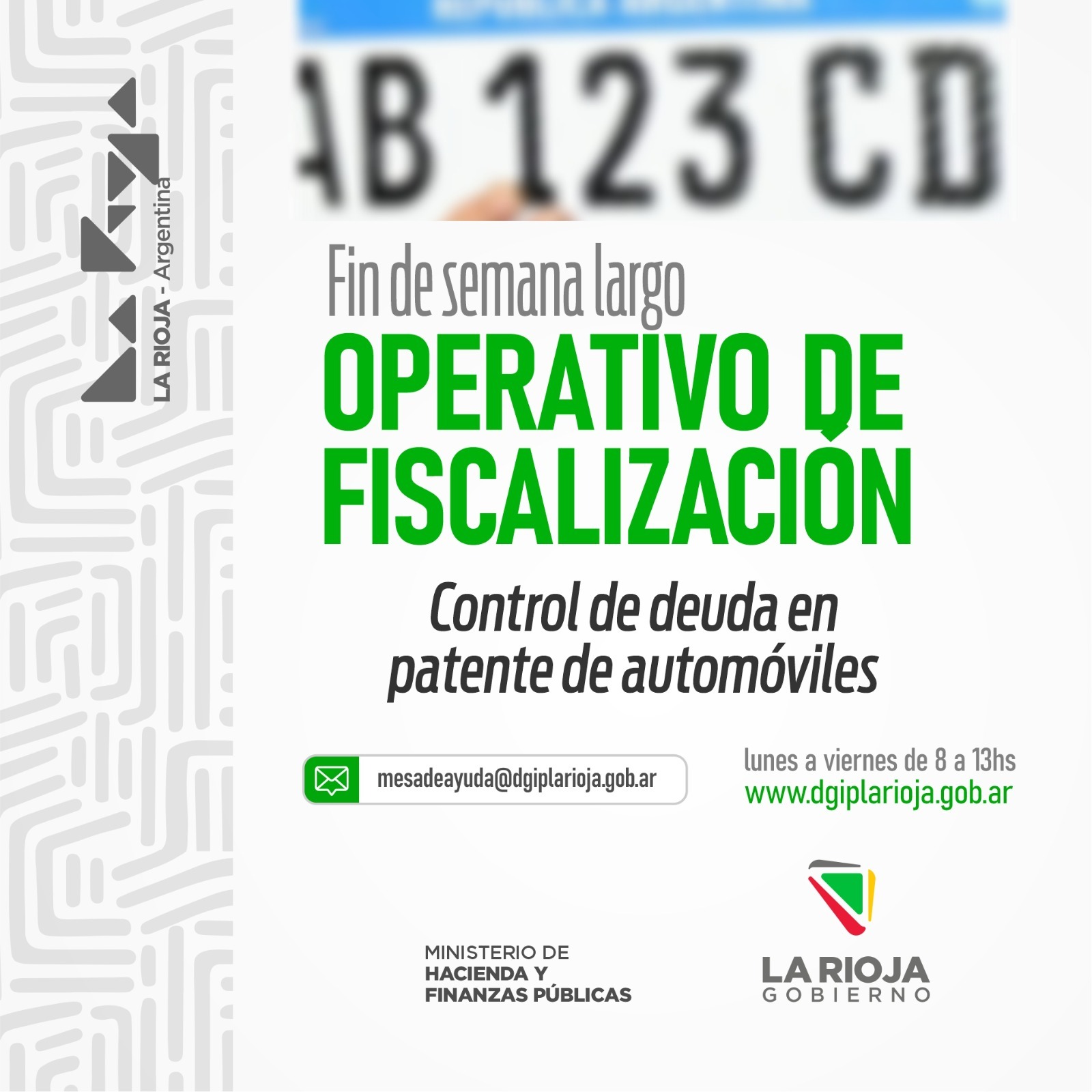 Durante el fin de semana largo. DGIP realizará controles para intimar deudores de patentes.