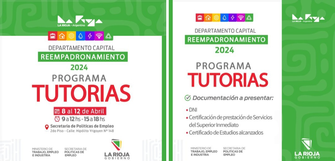 Convocatoria al reempadronamiento 2024 del programa Tutorías.