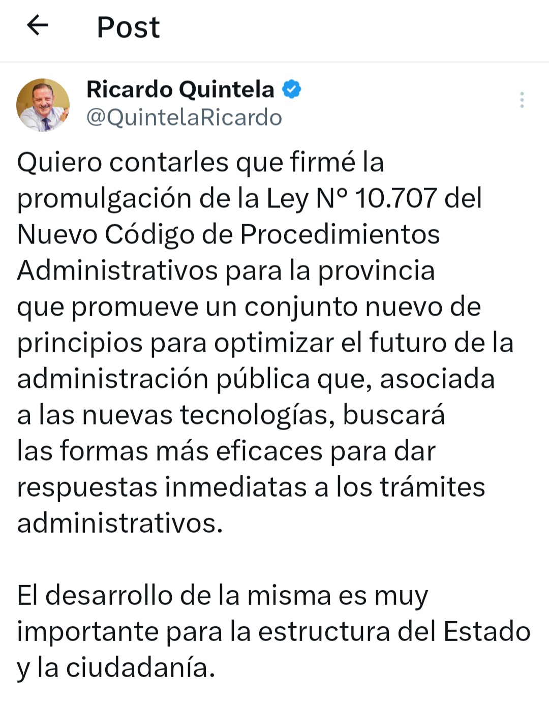 El gobernador firmó la promulgación del  Nuevo Código de Procedimientos Administrativos.