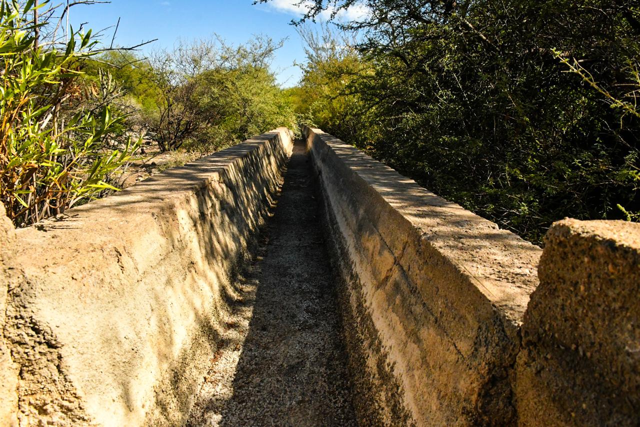 Por las escasas lluvias se produjo una importante disminución de la corriente de agua en Ángel Vicente Peñaloza.