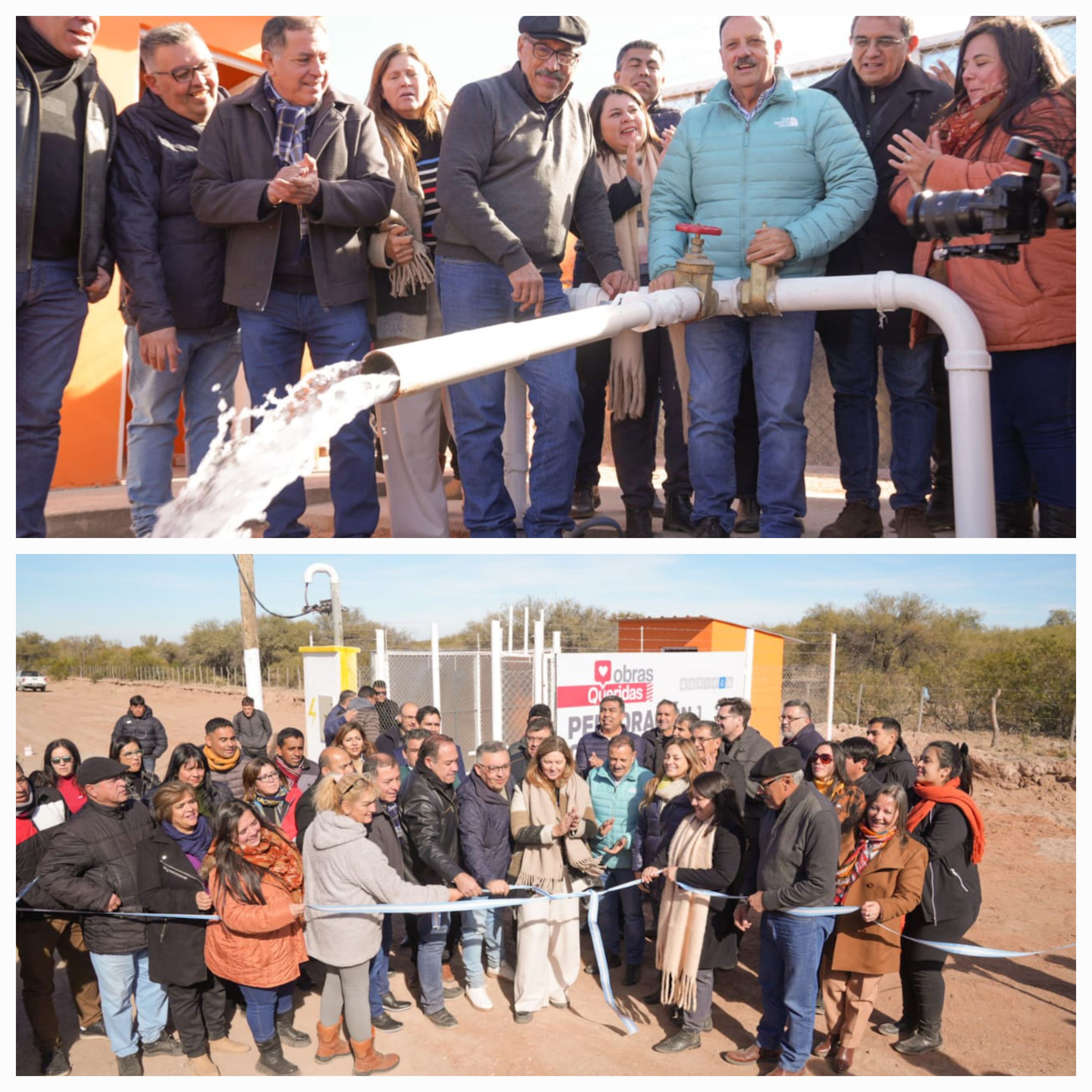 Ante la Emergencia Hídrica. El gobernador Quintela dejó inaugurada la perforación de agua del Camino del Peregrino en Chepes