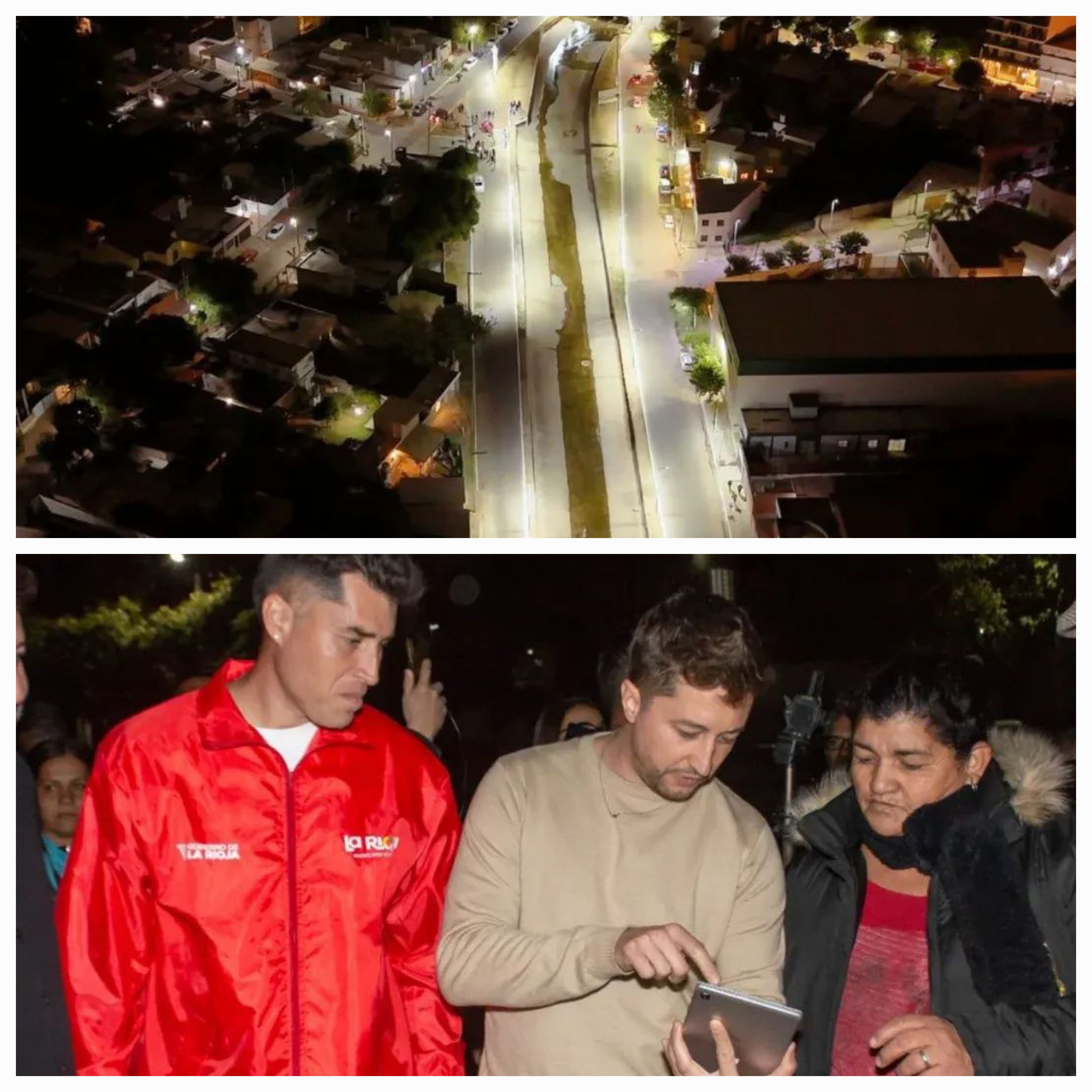 Trabajo conjunto entre el Municipio Capital y el gobierno provincial para iluminar la Av. Los Caudillos