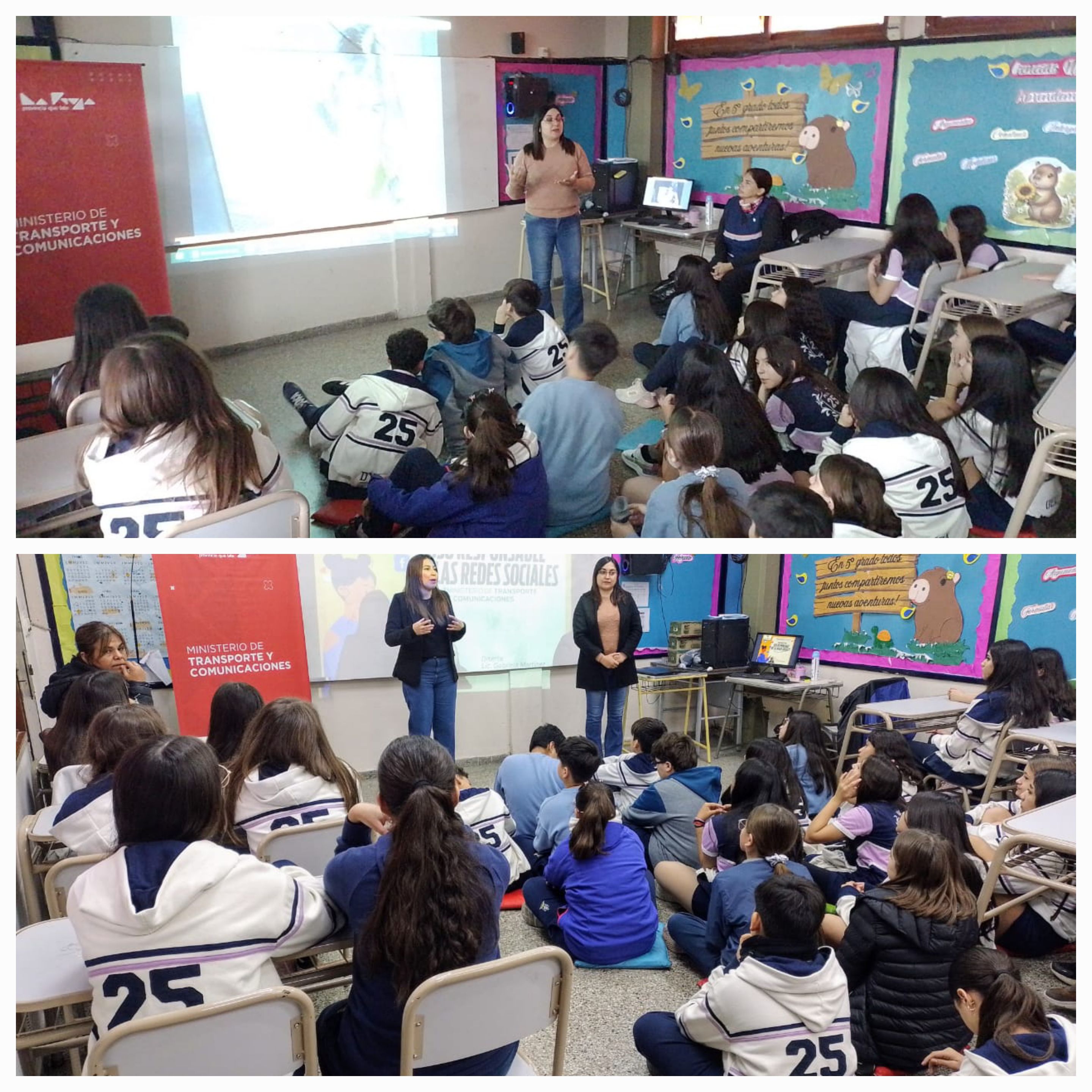 Brindan charla sobre el uso responsable de redes sociales para estudiantes de primaria.