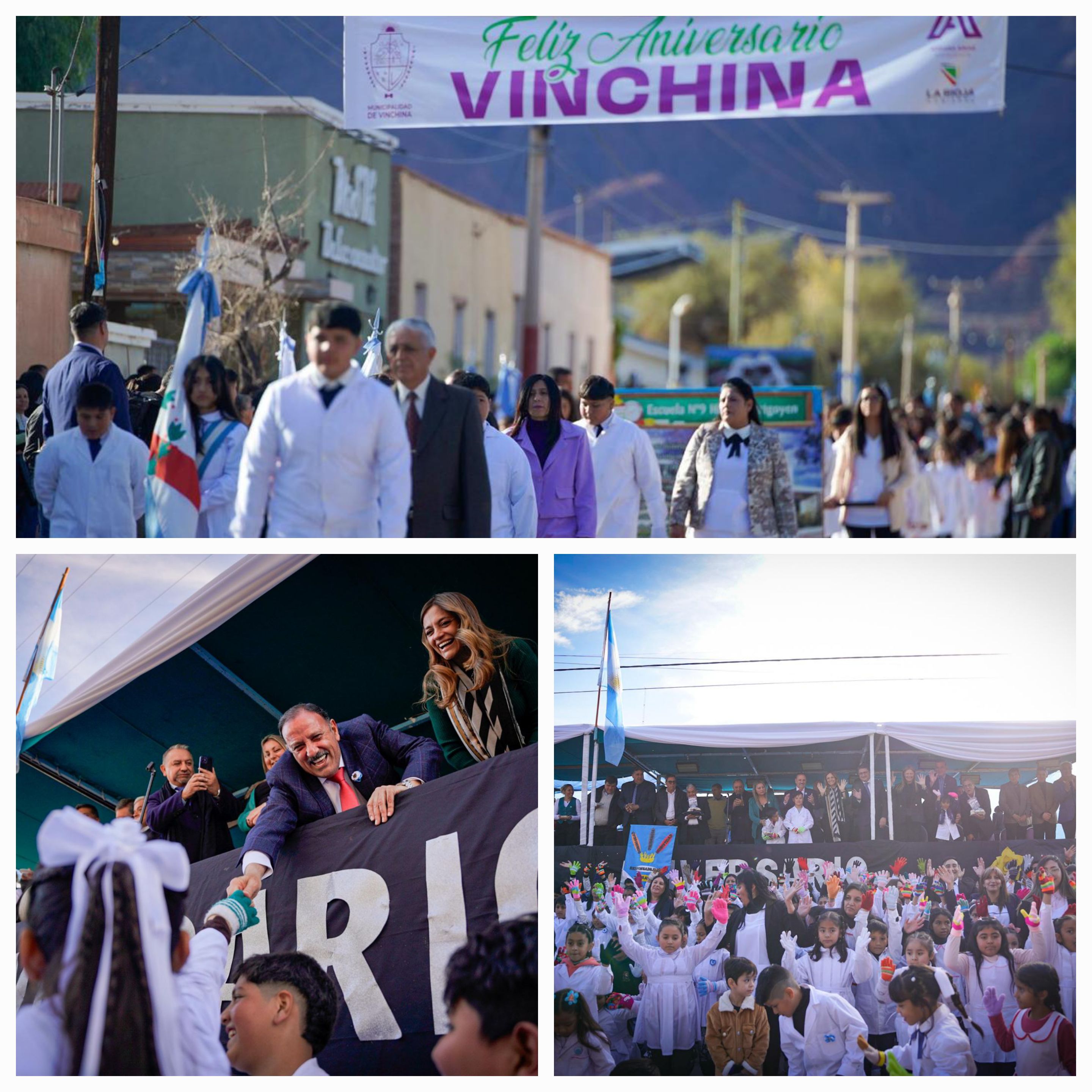 Vinchina celebró sus 328 años con obras, anuncios y un emotivo y colorido desfile 