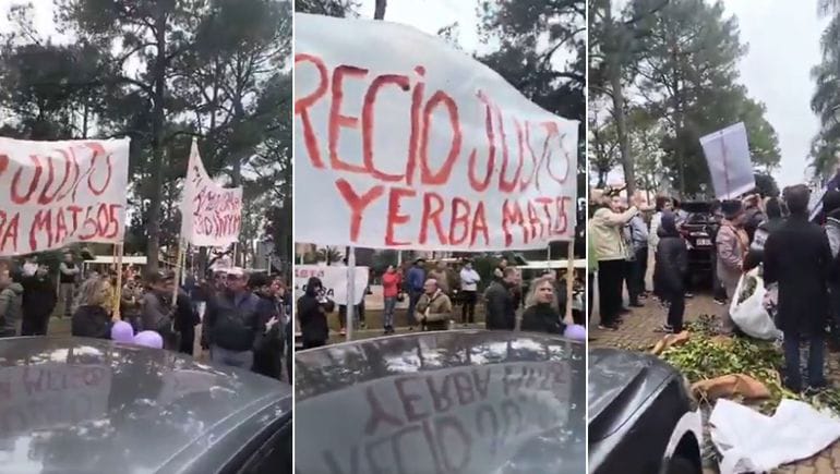 De a poco cosechan lo que siembran. Yerbateros increparon a Karina Milei y Martín Menem en Misiones