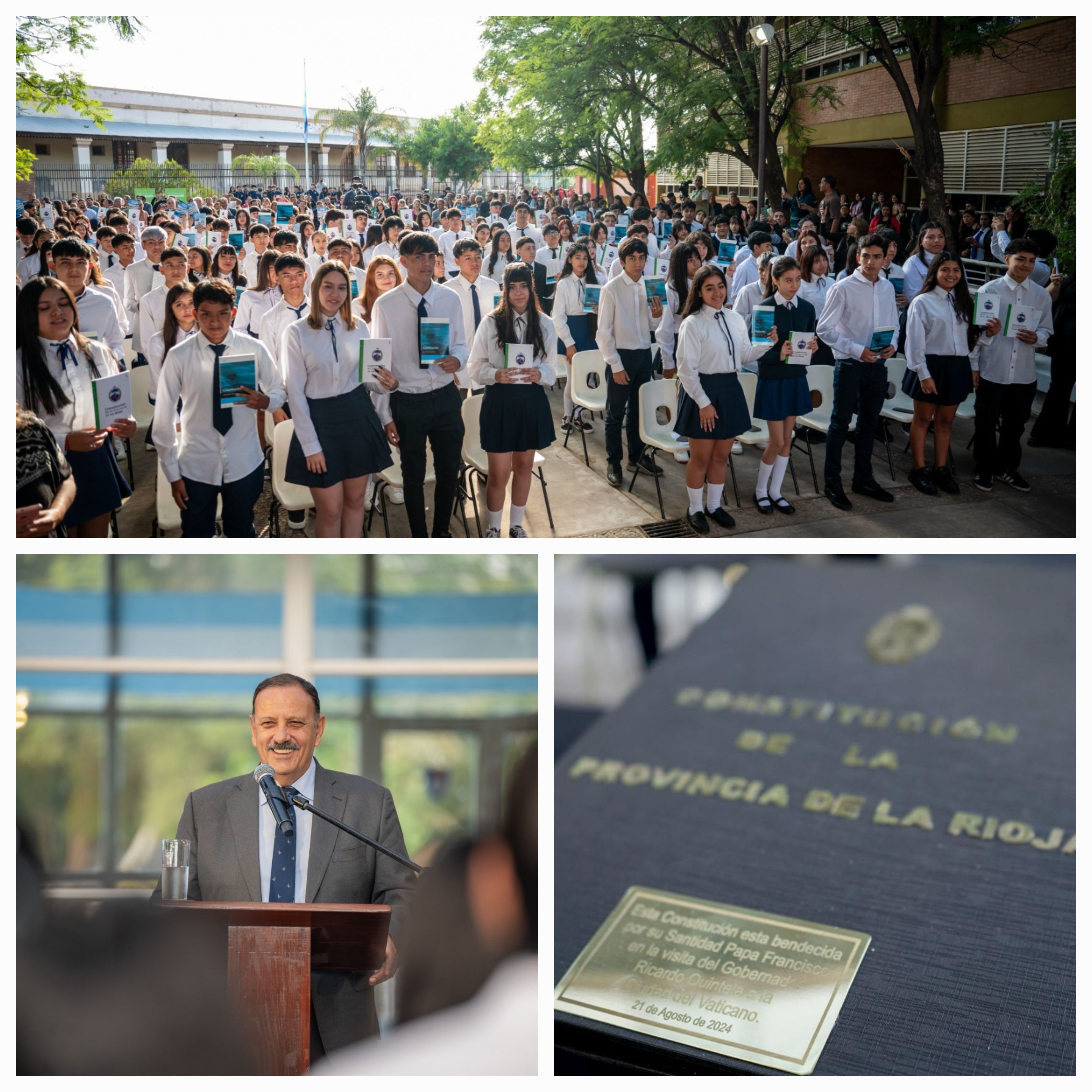 Estudiantes de escuelas secundarias realizaron promesa histórica a la nueva Constitución Provincial