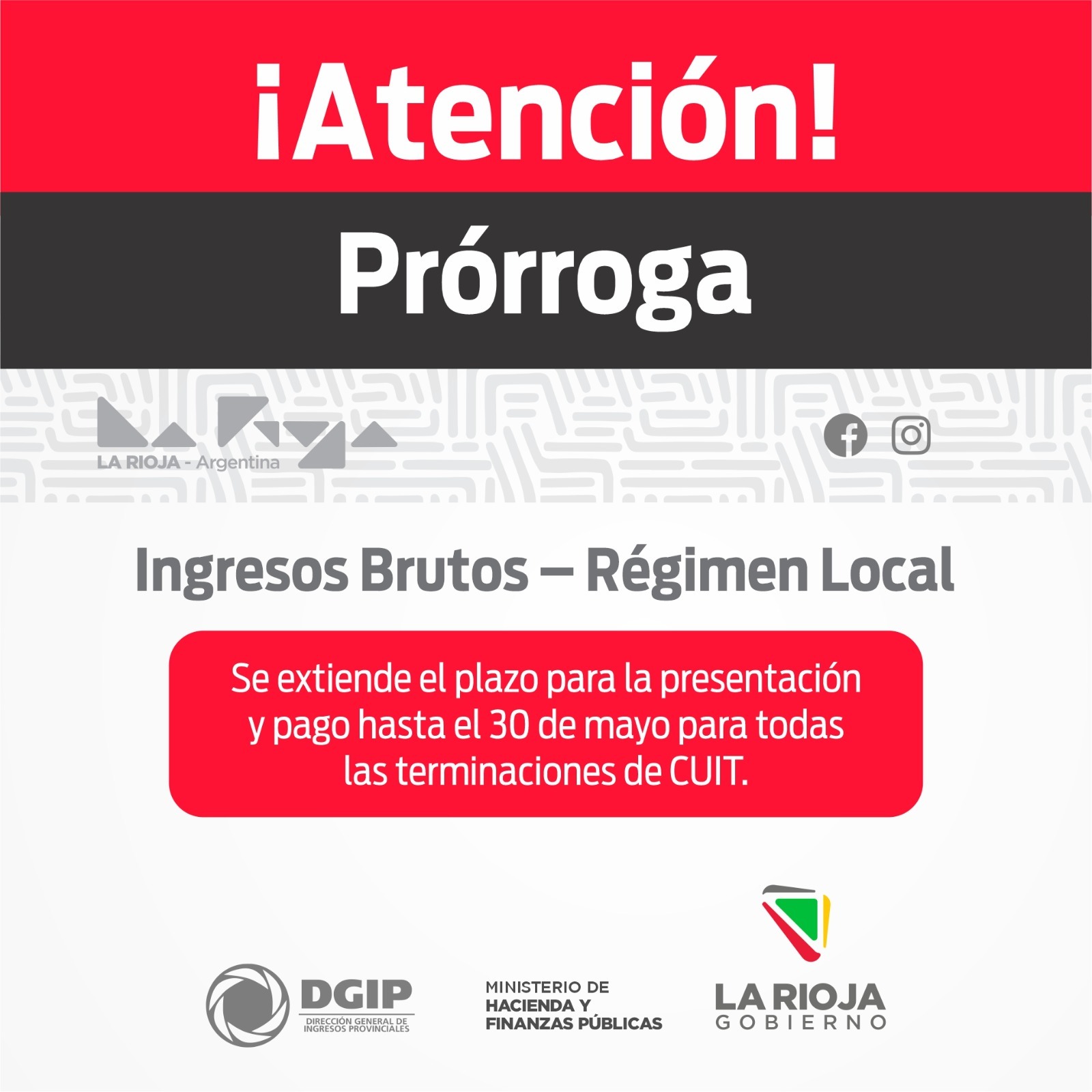 La DGIP informa una nueva prórroga para el pago del Impuesto sobre los Ingresos Brutos