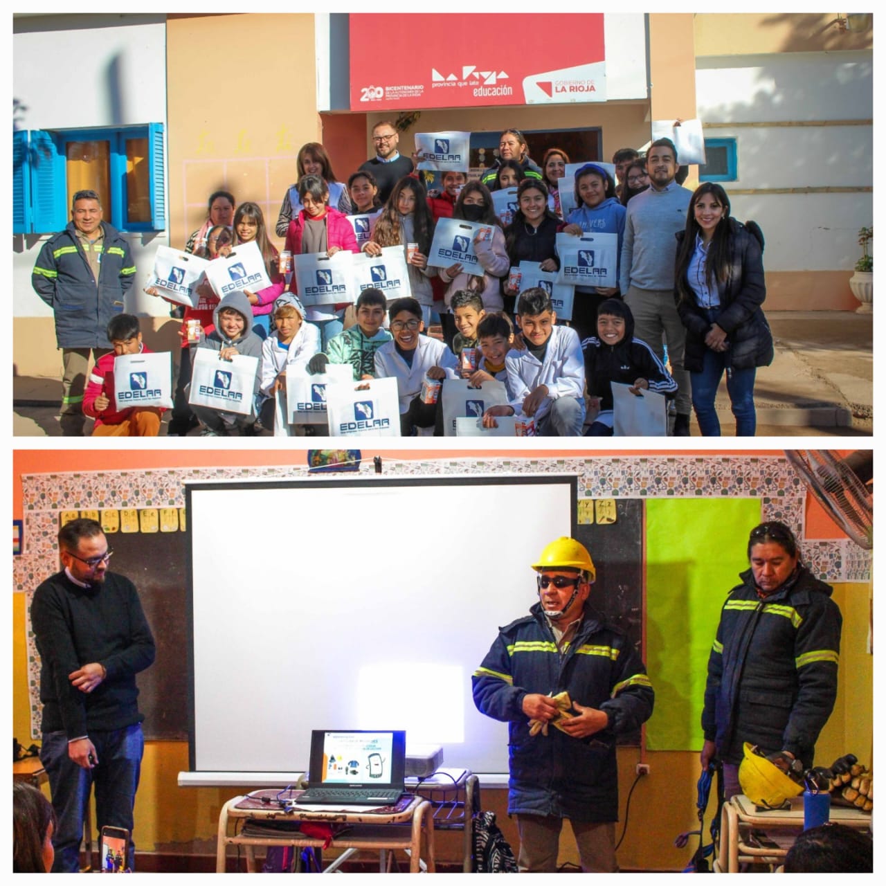 Edelar brindó charla sobre energía a alumnos de la “Escuela Nº24 Provincia de Neuquén” de la localidad de Salicas.