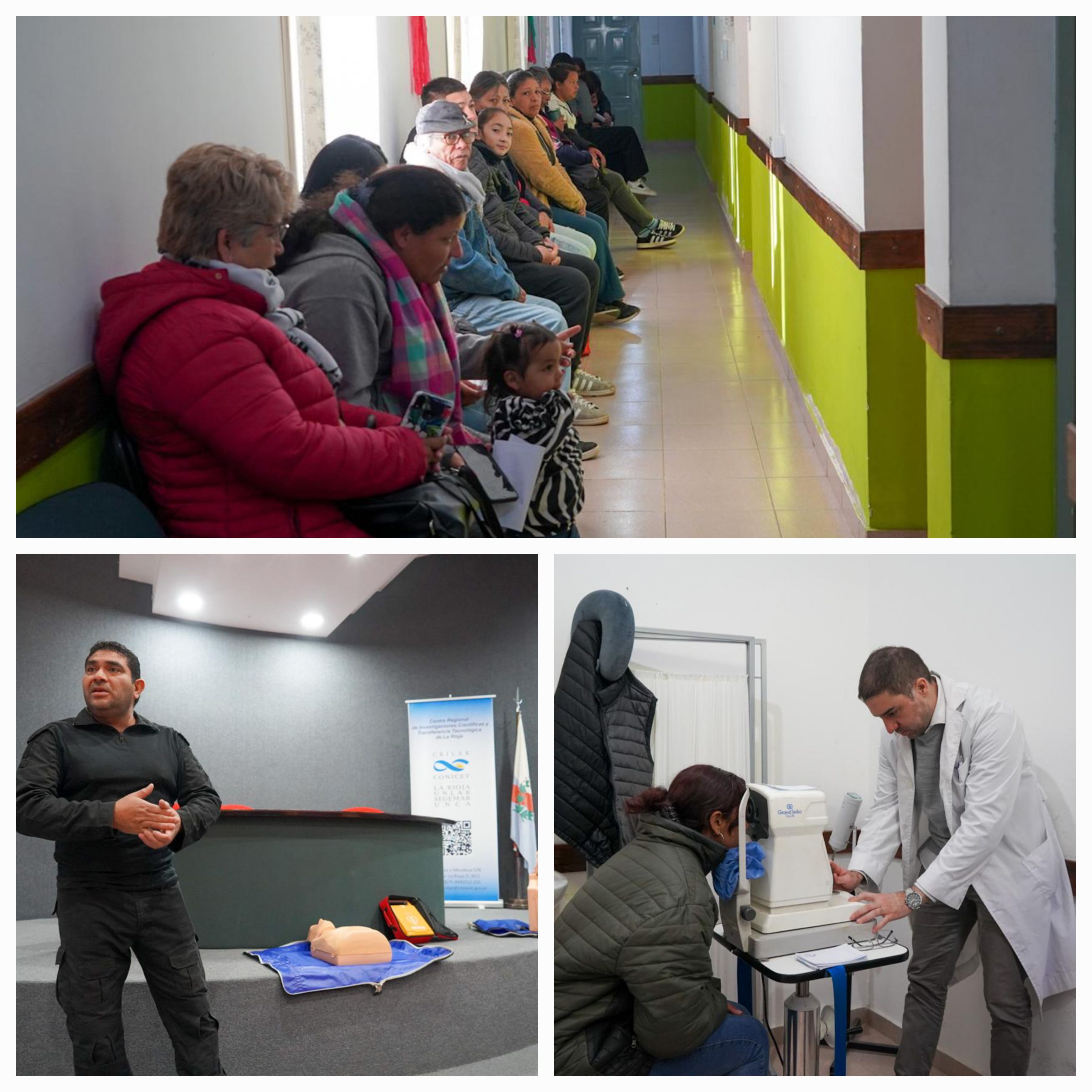 Salud participó del Encuentro Federal con atención oftalmológica y capacitación en RCP.