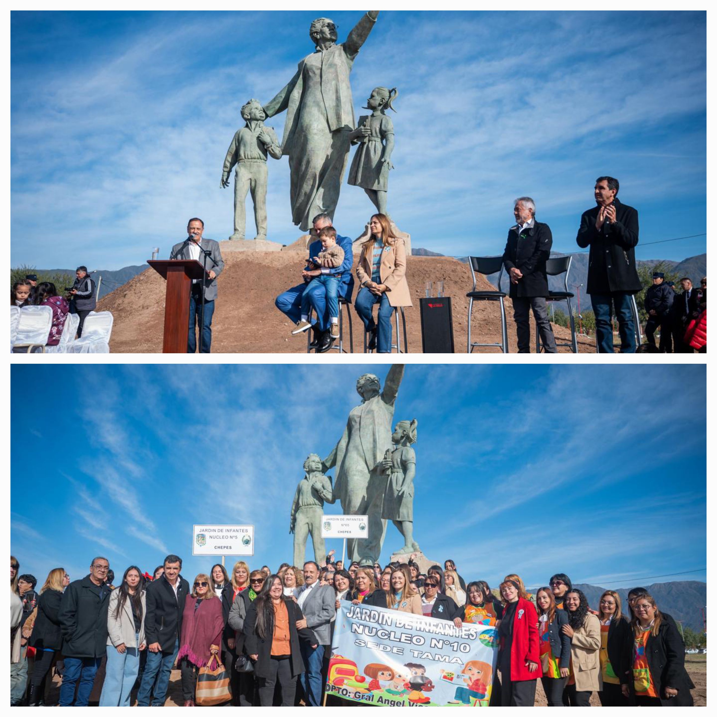 La Provincia homenajea a Rosario Vera Peñaloza y su legado con un majestuoso monumento 