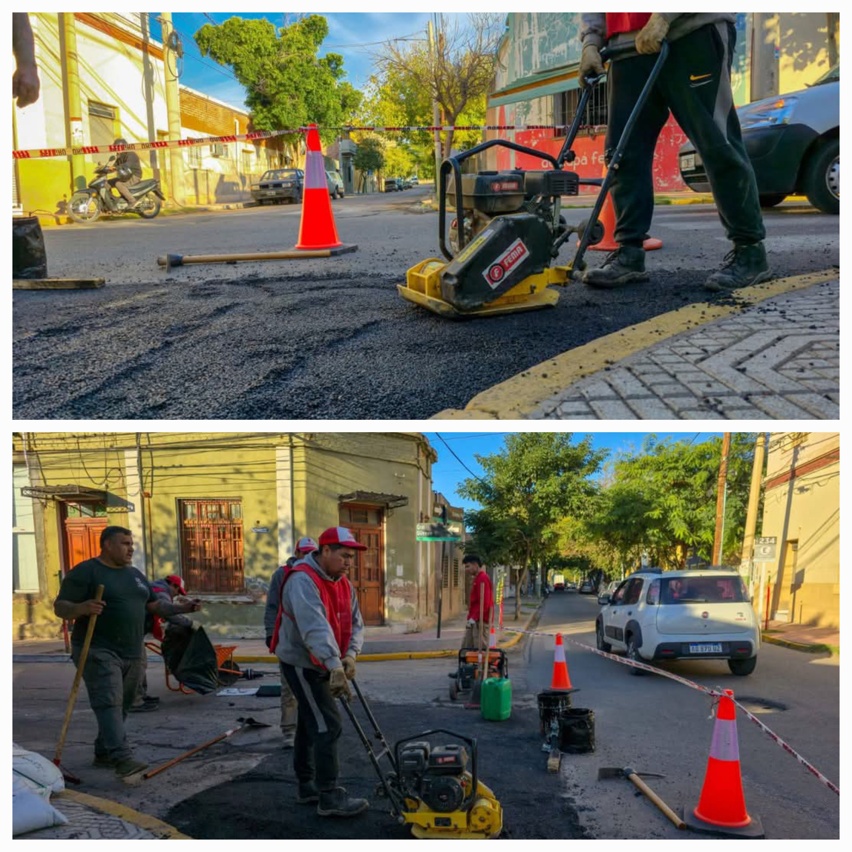 Municipio de la Capital y Gobierno continúan a paso firme con el plan de bacheo en la Ciudad. 