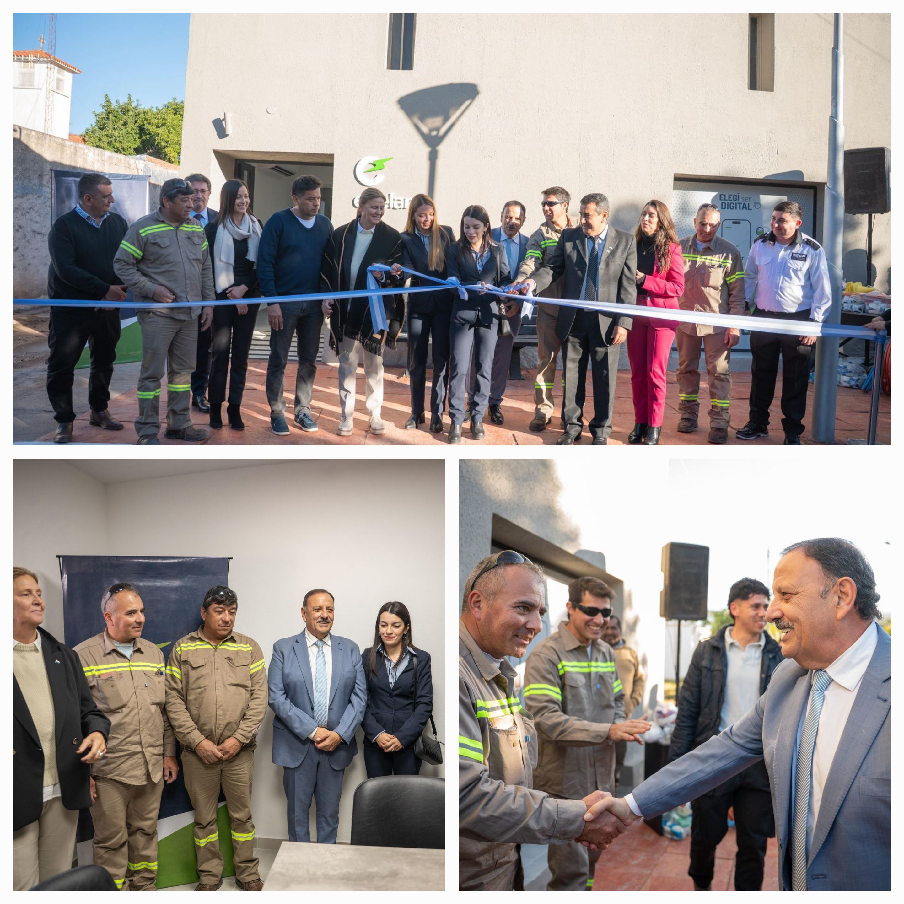 Quintela inauguró nuevas oficinas de EDELaR en Olta para mejorar la atención y las condiciones laborales