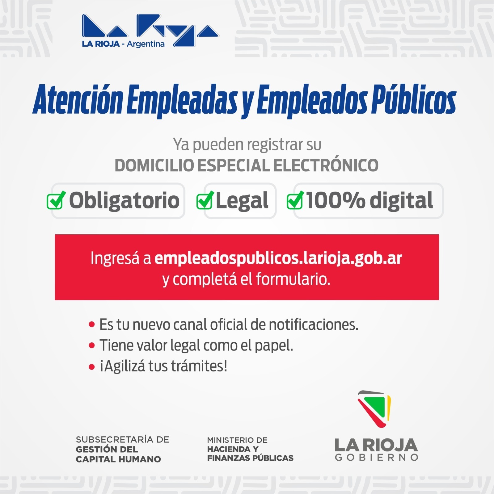 La Rioja avanza en la digitalización del Estado con la implementación del Domicilio Especial Electrónico