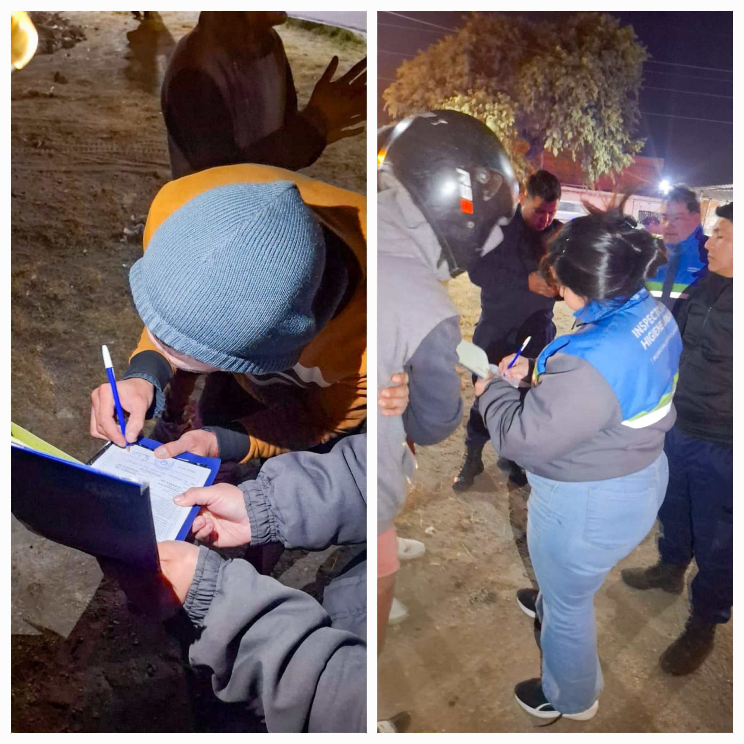 Trabajo en conjunto entre la Policia y el Municipio de la Capital en contra de vecinos sucios.