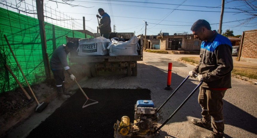 La Municipalidad invirtio mas de 100 toneladas de asfalto. 
