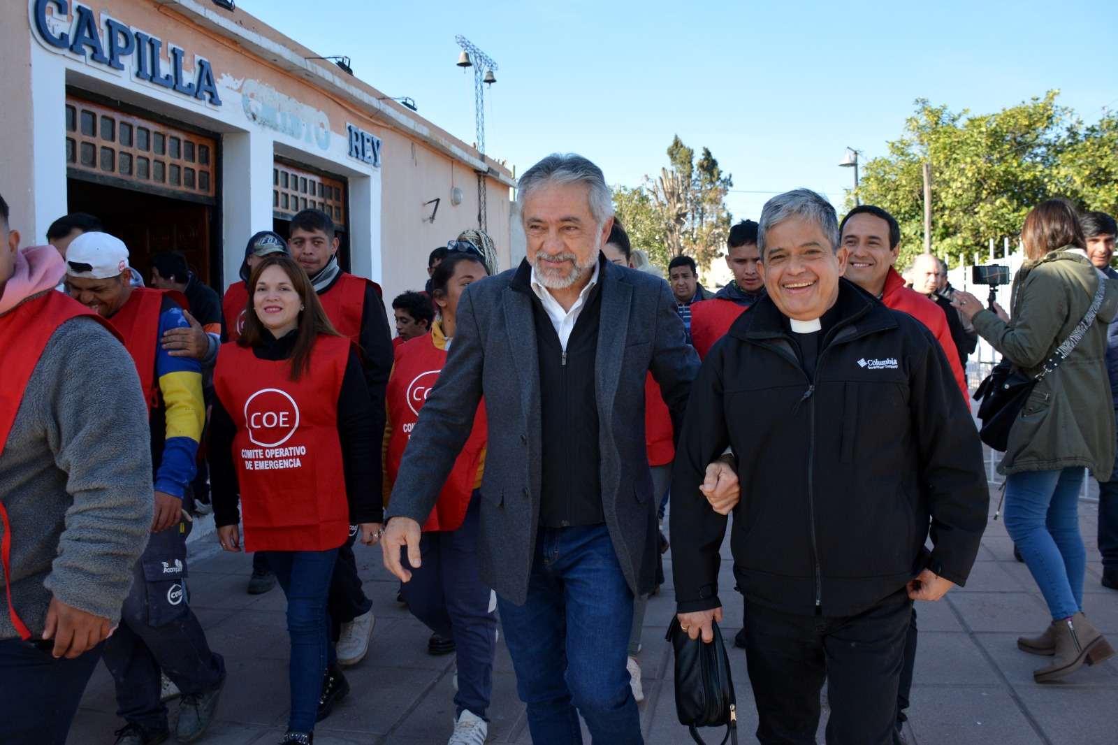 Comenzaron con las refacciones en la Capilla Cristo Rey.  