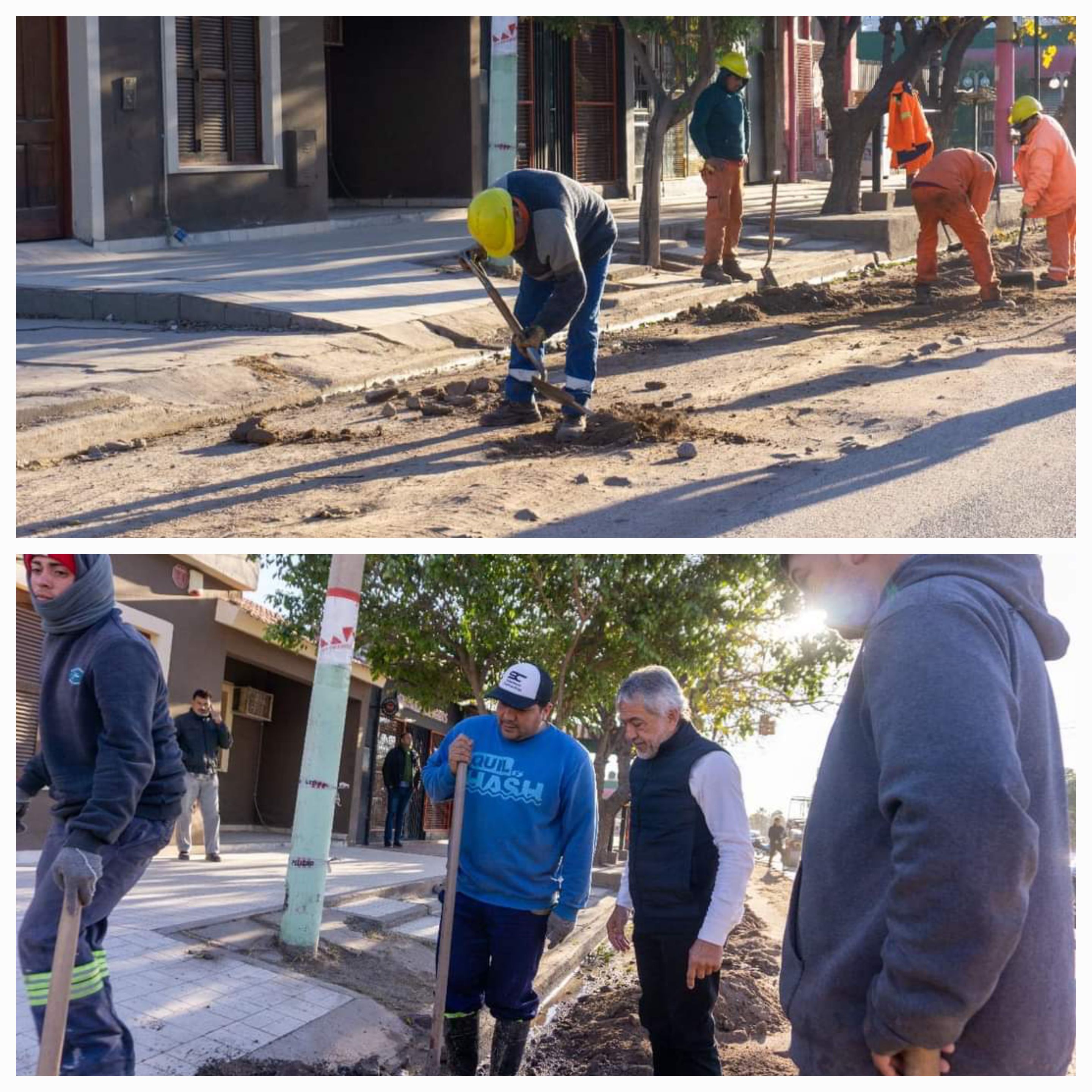 El Municipio de la Capital avanza con el bacheo sobre Av. Ramirez de Velasco.