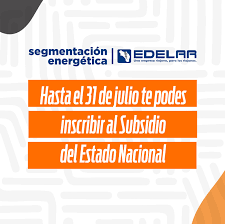 Edelar informa que hasta el 31 de julio se pueden realizar la Segmentación Tarifaria.