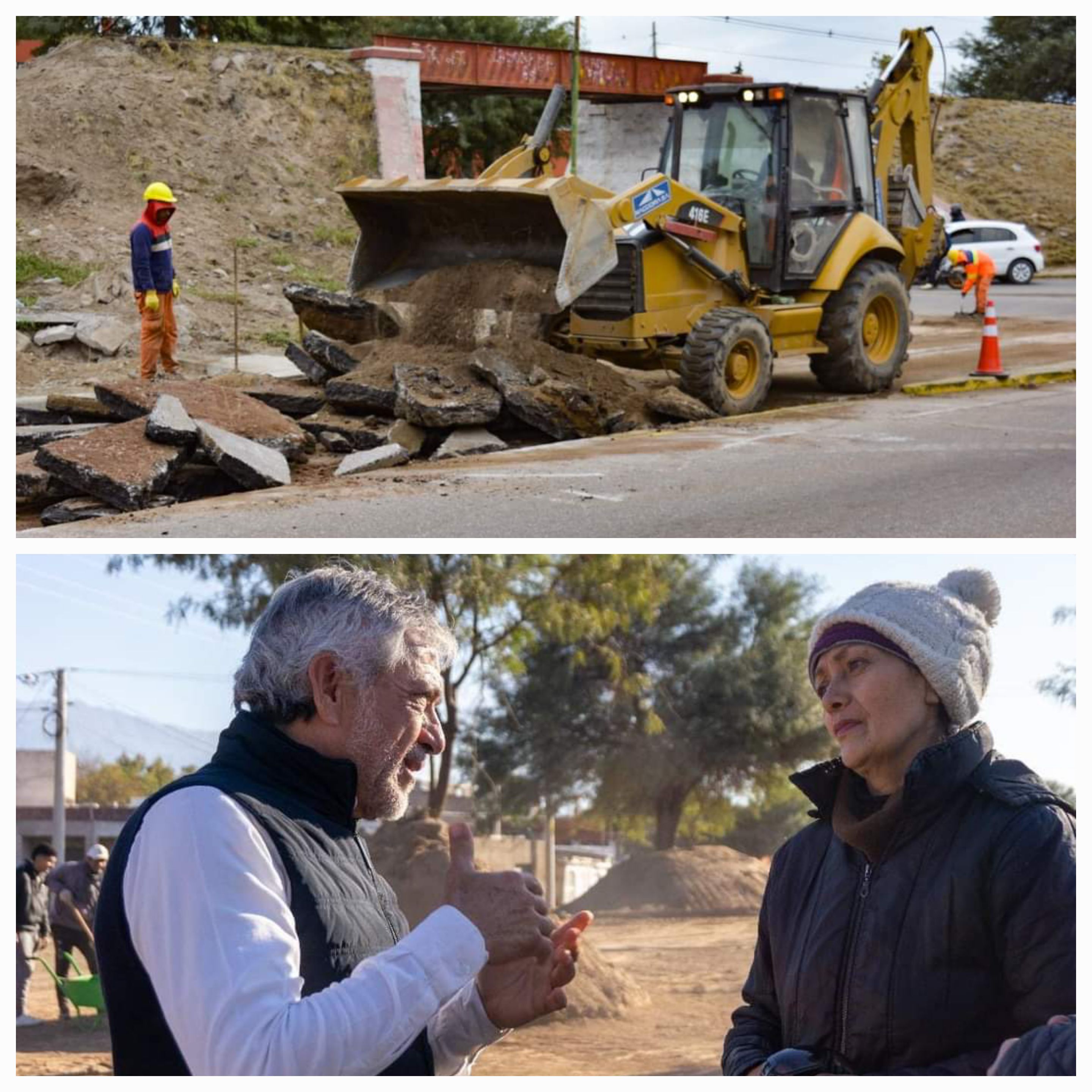 Conexión vial Norte-Sur. “Lo que hicimos fue hacer movimiento de suelo, para unir  Defensores de la Boca y Andino”.