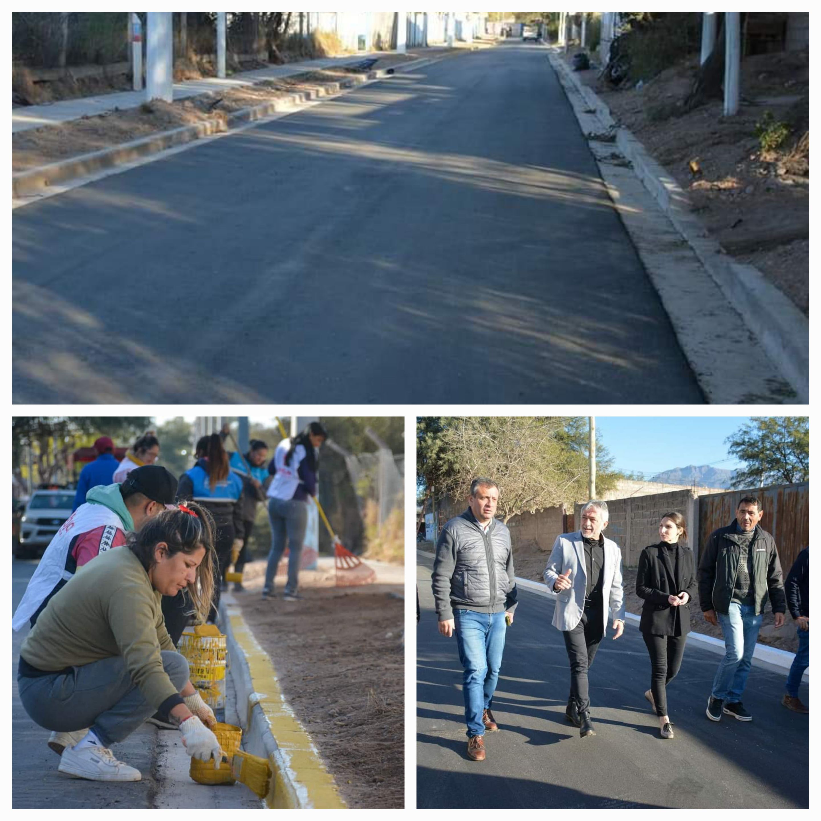 El Intendente Armando Molina inauguró la Obra de calle Los Tilos.