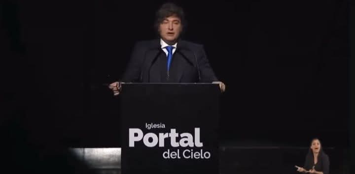 Bochornoso discurso de Milei en Chaco en una iglesia Evangelica: “Vamos a demoler el Estado parásito 