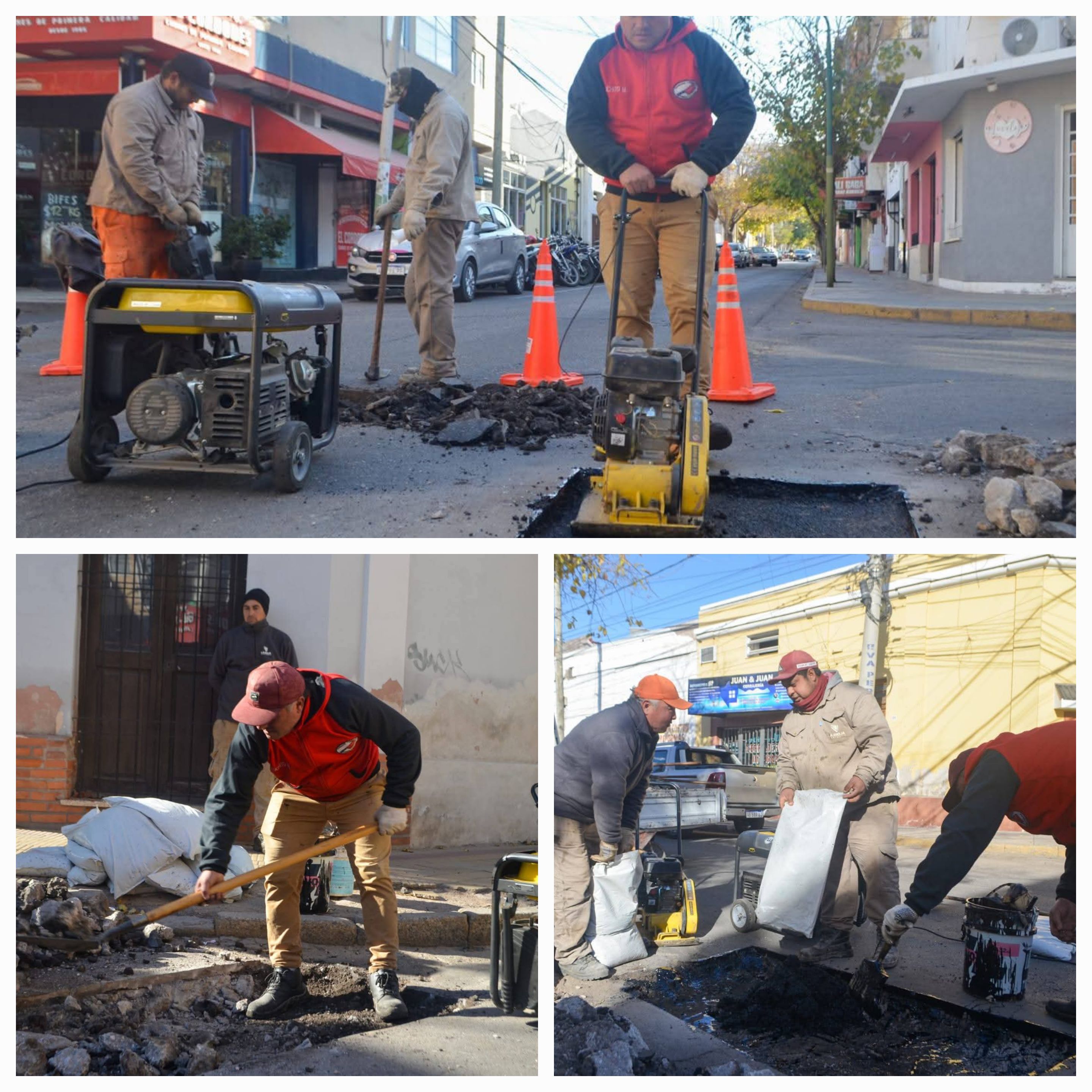 El Municipio Capital avanza con el bacheo en la Ciudad.