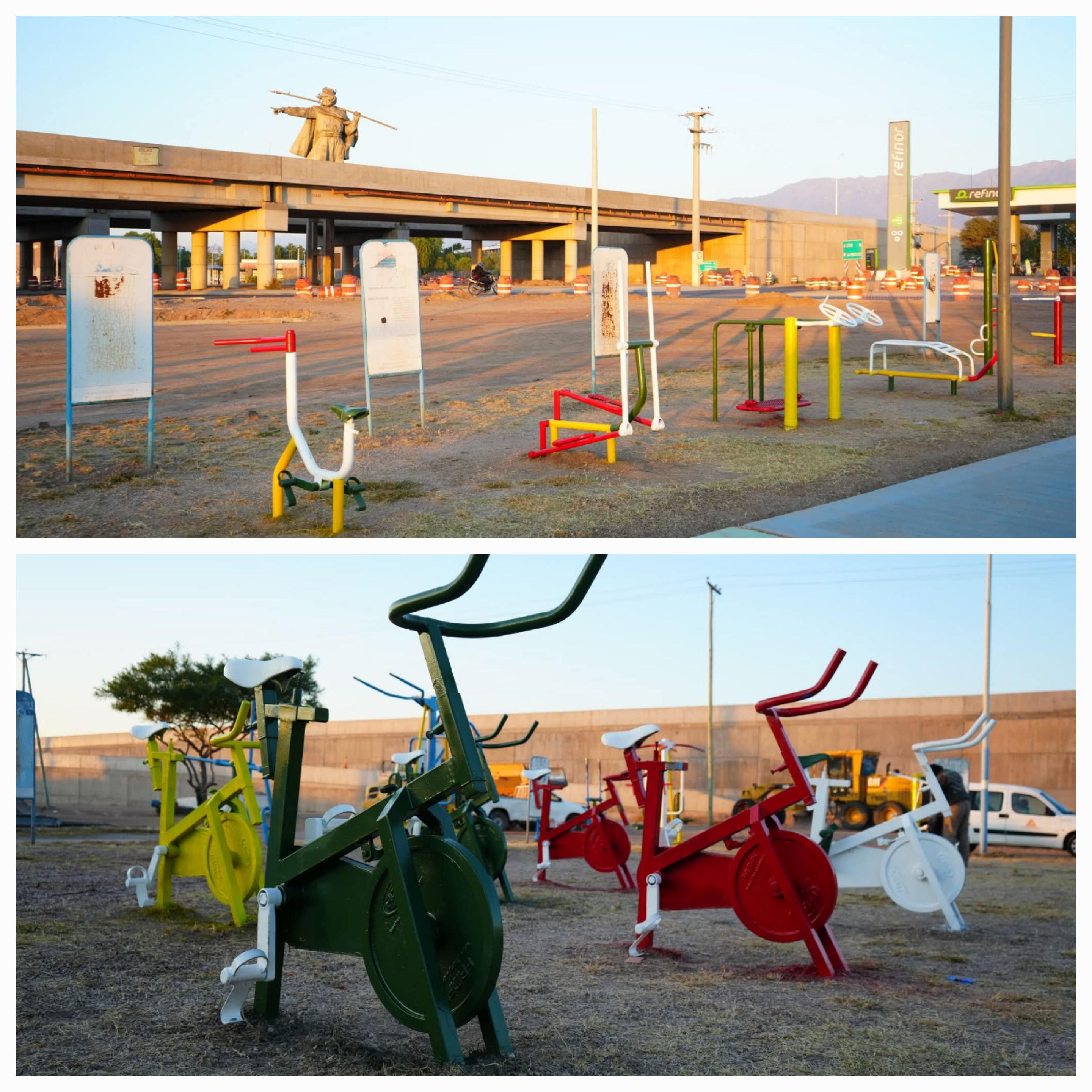 El Municipio Capital reacondicionó la plazoleta Carlos Ilanez frente al polideportivo Menem.