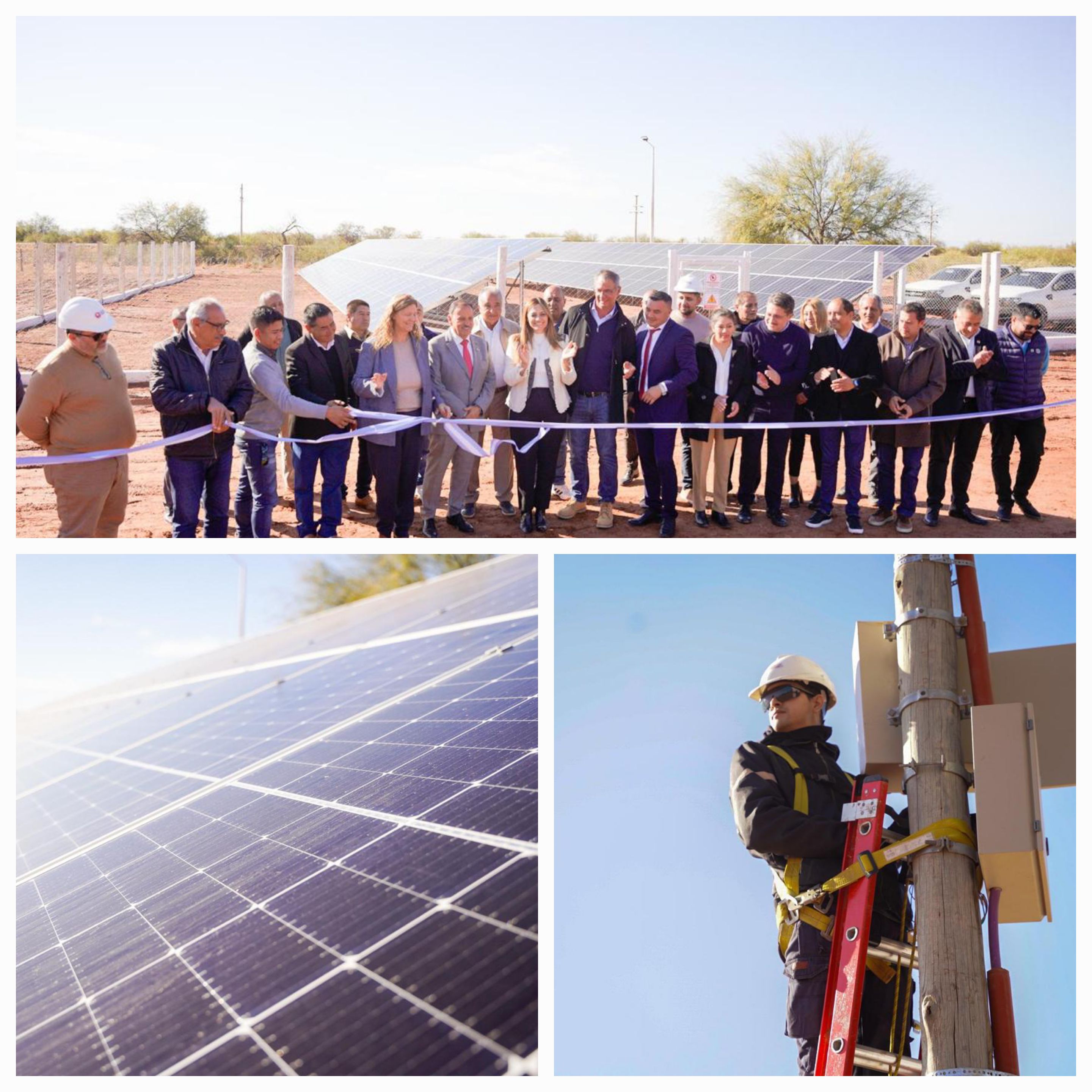 Quintela inauguró el primer parque solar de Patquía y avanzó en la promoción de energías limpias.