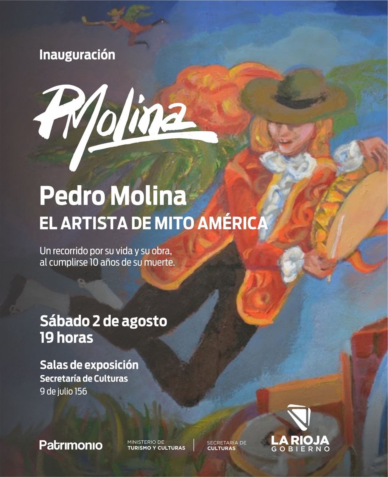 Inauguran la muestra “Pedro Molina, el artista de Mito América”, al cumplirse 10 años de su partida.