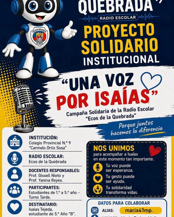 Apelamos a la solidaridad de todos para ayudar a Isa&iacute;as Tejeda 
