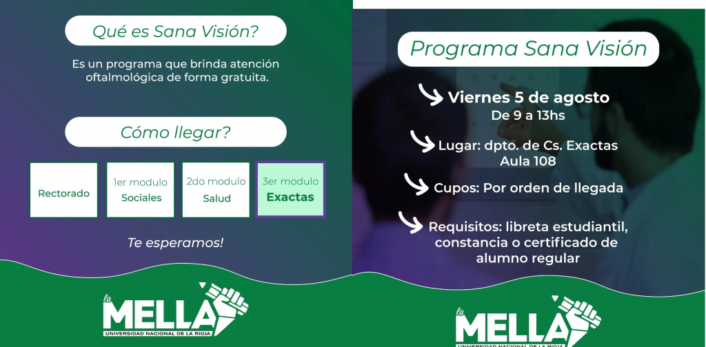 La Mella apuesta a cuidados oftalmologicos 