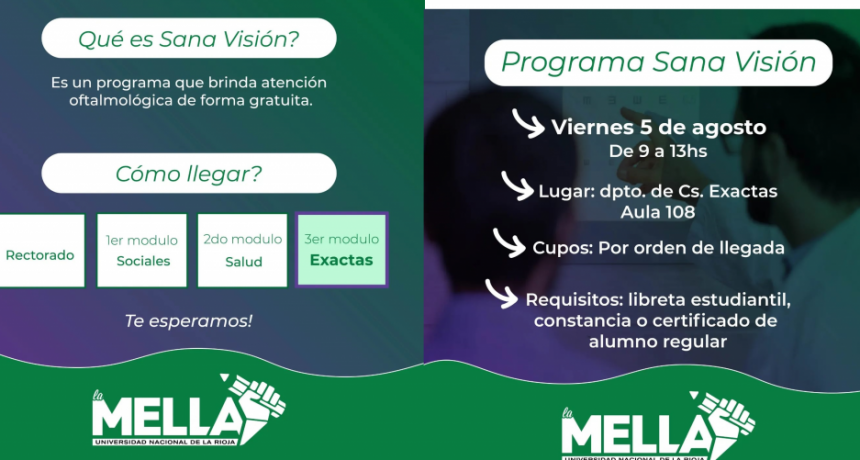 La Mella apuesta a cuidados oftalmologicos 