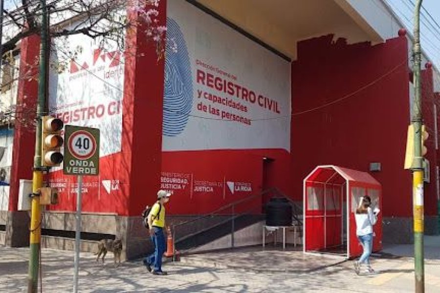 Registro Civil. Abrirá el Domingo solo casa central de 9 a 18 hs.