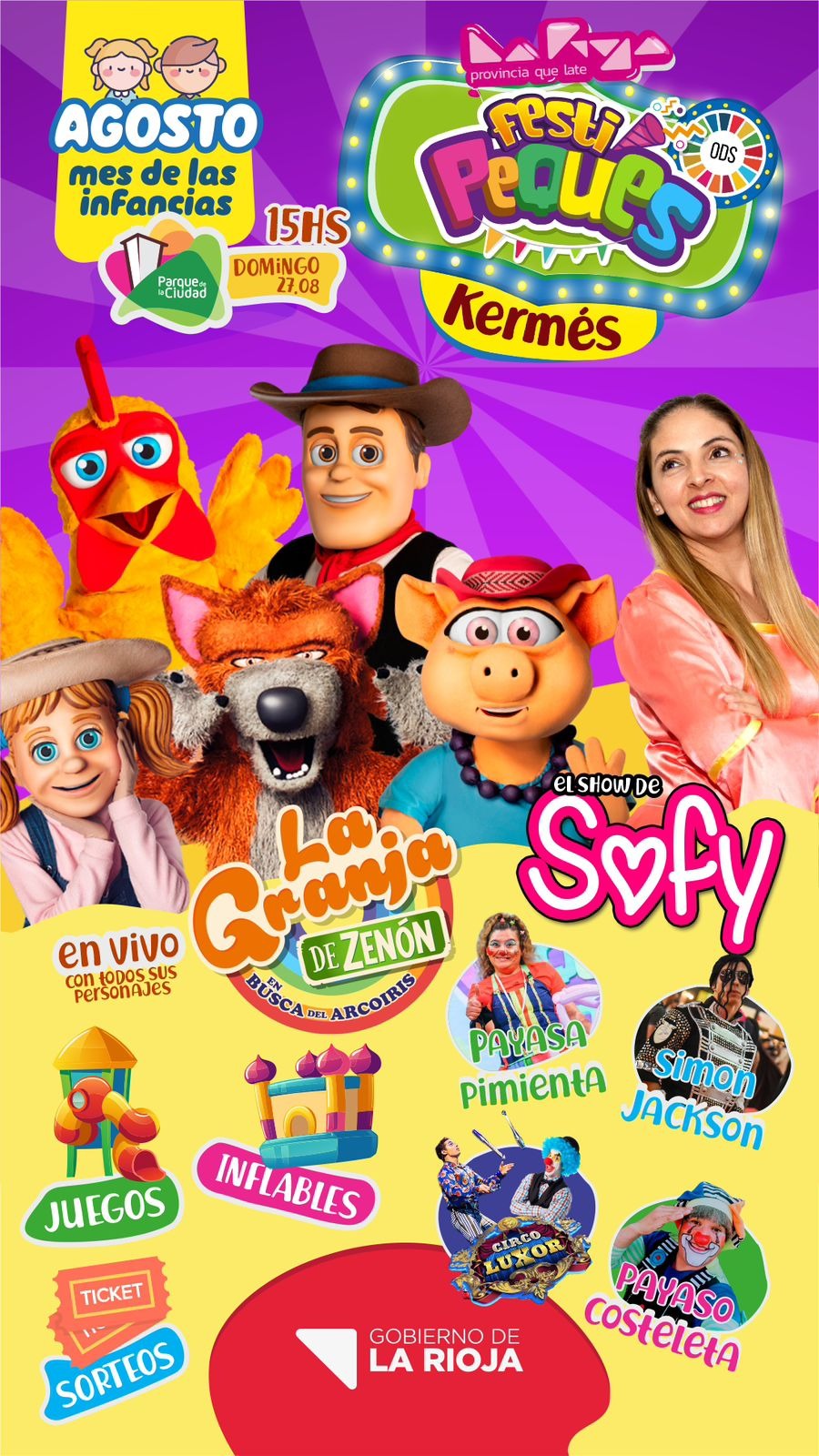Se viene el gran cierre de FestiPeques por mes de las infancias en el Parque de la Ciudad   