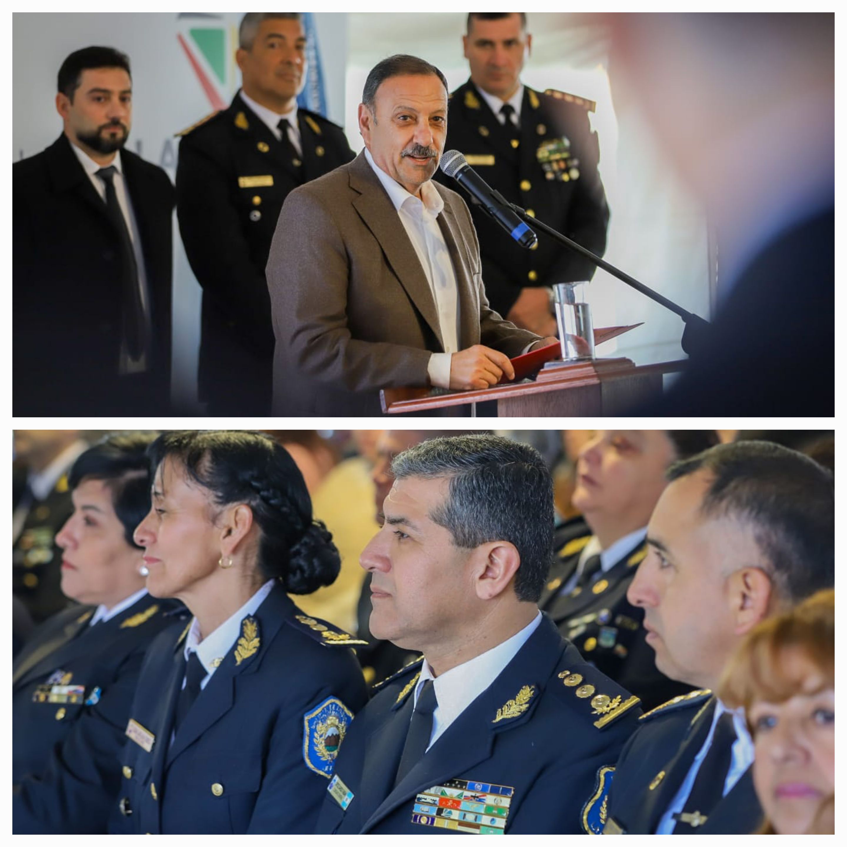 El gobernador Ricardo Quintela puso en funciones a la nueva Plana Mayor de la Policía de la provincia.