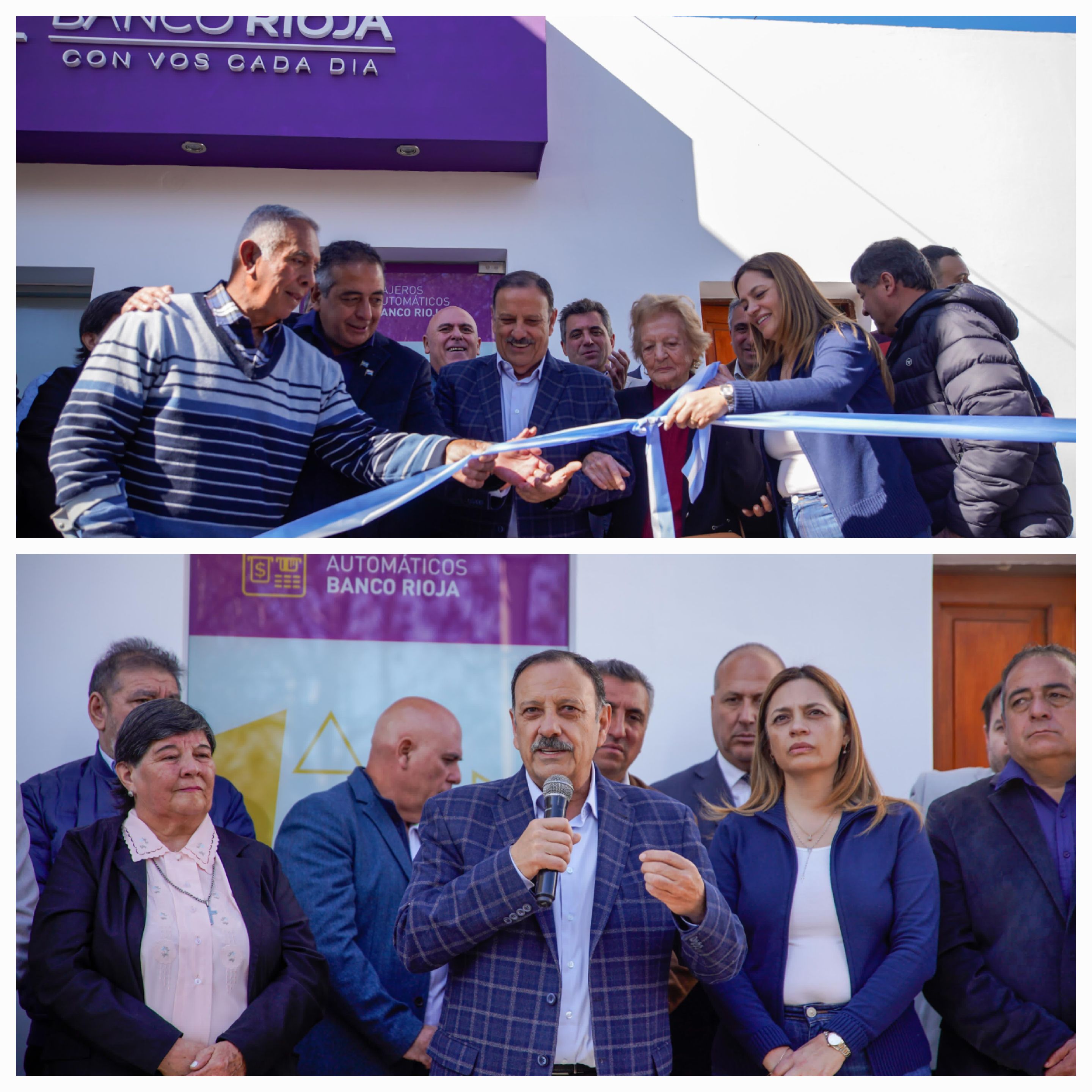 Aniversario del Departamento Castro Barros. El gobernador Ricardo Quintela inauguró cajero automático en Pinchas.