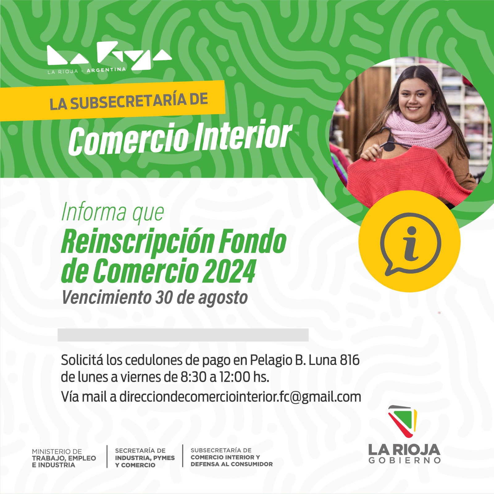 Comercio Interior lleva a cabo la Reinscripción Fondo de Comercio 2024.