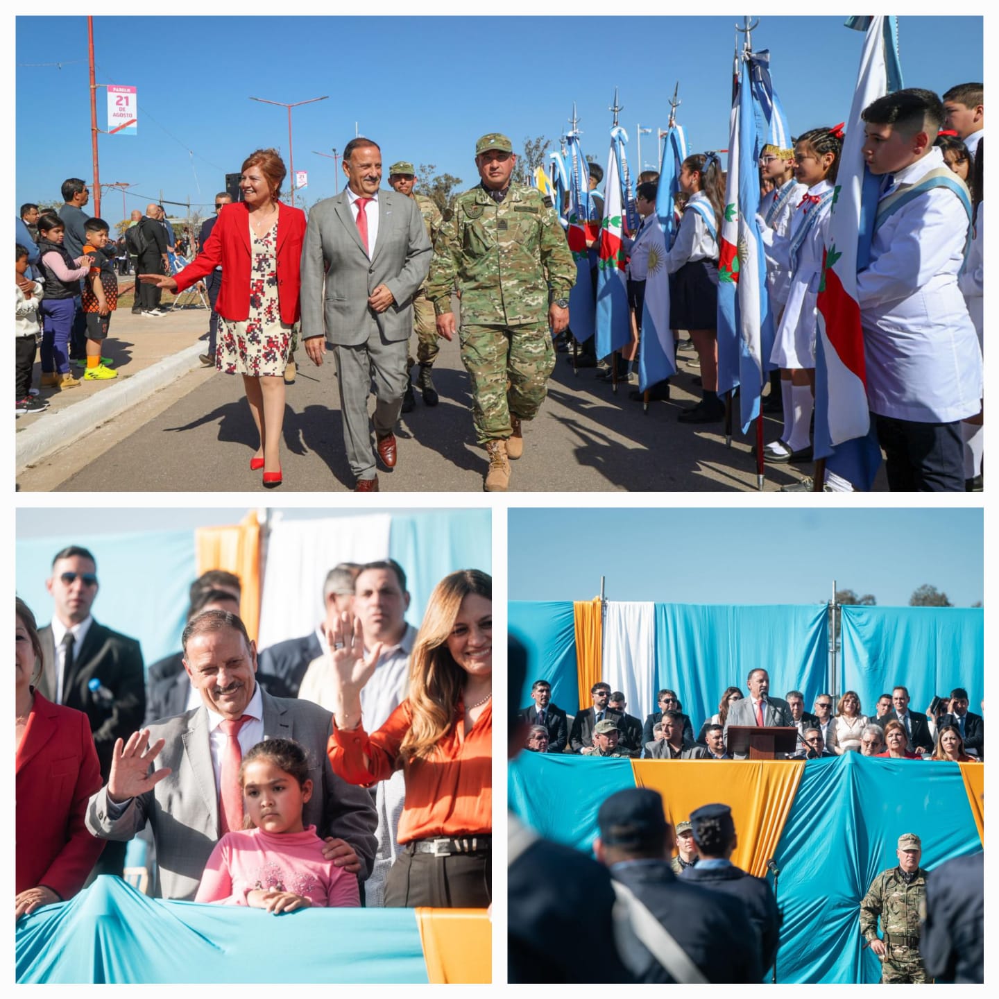 Quintela encabezó los actos oficiales por el 185° aniversario de Chamical
