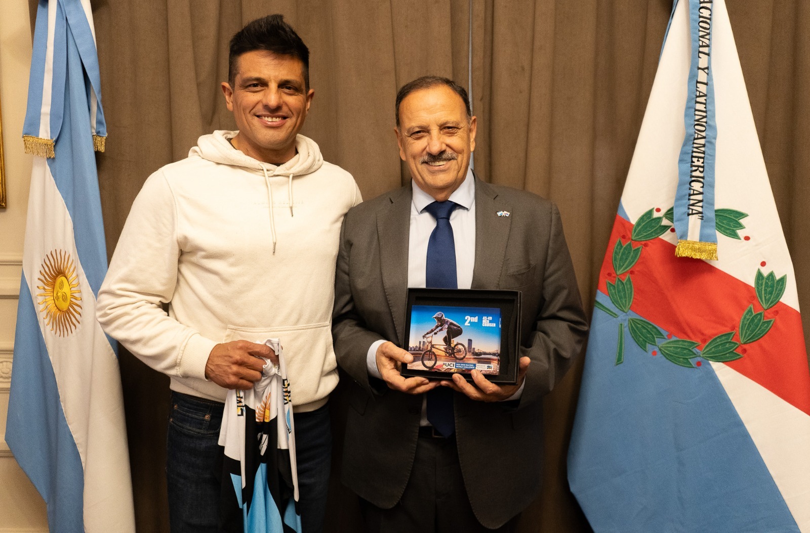 Quintela recibi&oacute; al subcampe&oacute;n mundial de BMX Fabricio Maturano, que volvi&oacute; a poner a La Rioja en la &eacute;lite del ciclismo internacional